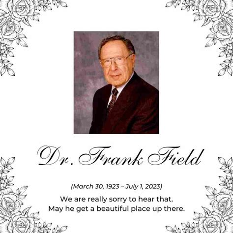 dr frank field obituary